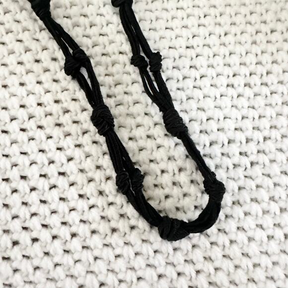 R&G Design Y2K Vintage Black Woven Suede Upper Slim Pouch Top Zip Boho Crossbody - Picture 3 of 6